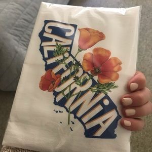 California Poppies Flour Sack Kitchen Towel